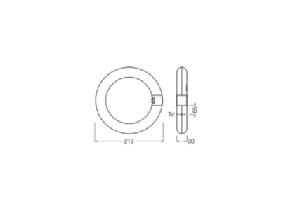 Ma�zeichnung Ledvance TUBET9CEMV2211W865 LED Ring TubeT9C f KVG VVG 865