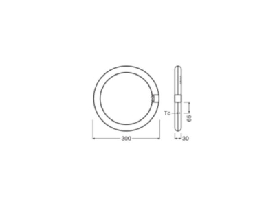 Ma�zeichnung Ledvance TUBET9CEMV3218 3W840 LED Ring TubeT9C f KVG VVG 840