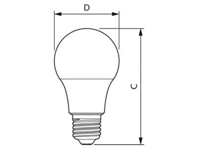 Ma�zeichnung Signify Lampen CoreProLED  16895400 LED Lampe A60 E27  827 CoreProLED 16895400