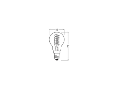 Ma�zeichnung Ledvance 1906CLASSICPDIM404 8 LED Tropfenlampe E14 2700K  dimmbar