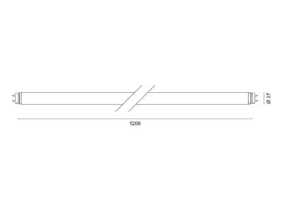 Ma�zeichnung Lichtline 861250200104 LED Tube 5000K
