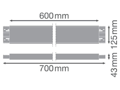 Dimensional drawing Ledvance LN INV 4099854214882 Mechanical accessory for luminaires LN INV4099854214882