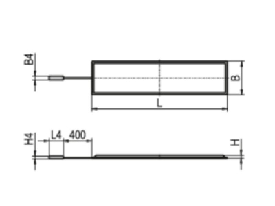 Strichzeichnung Ridi Leuchten FPL4 EE1545  0833025 LED Panel 3000K 4000K  DALI FPL4 EE1545 0833025