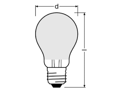 Strichzeichnung Radium RL A100 830 F E27 LED Lampe E27 830  matt