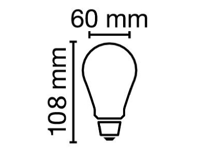 Ma�zeichnung Radium RL A100 830 F E27 LED Lampe E27 830  matt
