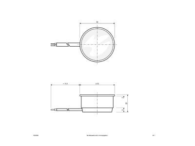 Dimensional drawing EVN M230540 Mechanical accessory for luminaires