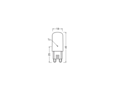 Mazeichnung Ledvance LEDPIN30300DP3W827CL LED PIN Lampe G9 827  klar  dim 