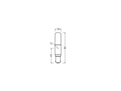 Dimensional drawing Ledvance LEDTS  4099854267178 LED lamp Multi LED 220V B15d LEDTS 4099854267178