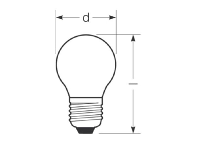 Strichzeichnung Radium RL D40 DIM 927 F E27 LED Tropfenlampe E27 927  matt  dim