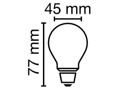Ma�zeichnung Radium RL D40 DIM 927 F E27 LED Tropfenlampe E27 927  matt  dim