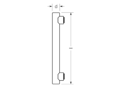 Strichzeichnung Radium RL RAL2 35 DIM 927 O LED Linienlampe opal S14s 927 dim