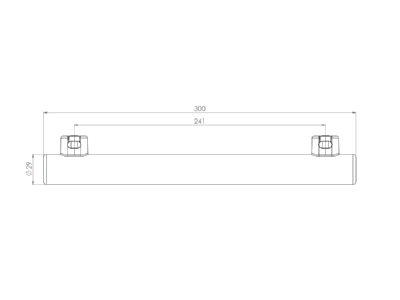 Ma�zeichnung Radium RL RAL2 35 DIM 927 O LED Linienlampe opal S14s 927 dim