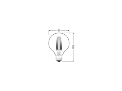 Ma�zeichnung Ledvance Vinta  4099854137808 LED Globelampe 824  dim  Vinta 4099854137808