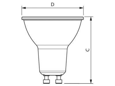 Ma�zeichnung Philips Licht MAS LEDspot 39944000 LED Reflektorlampe PAR16 GU10  930  36G  dim MAS LEDspot39944000