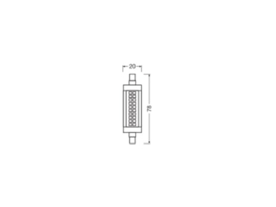 Ma�zeichnung Ledvance L SlL7875300DP9 5827 LED Lampe R7s 78mm 827  dimmbar