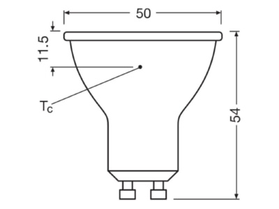 Ma�zeichnung Ledvance LPAR165036DIMP3 7940 LED Lampenset PAR16 GU10  940  dim  36Gr