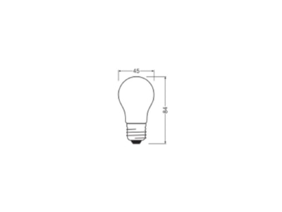 Ma�zeichnung Ledvance LEDCl P25FP1 8W827F LED Tropfenlampe E27 827  frosted