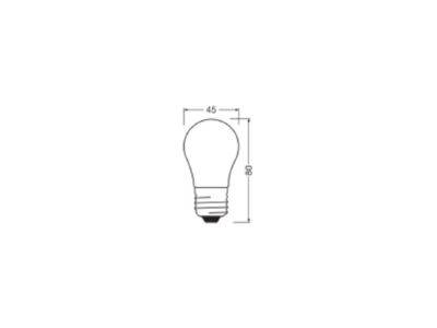 Ma�zeichnung Ledvance LEDCl P25FDP1 8827F LED Tropfenlampe E27 827  frosted  dimmbar