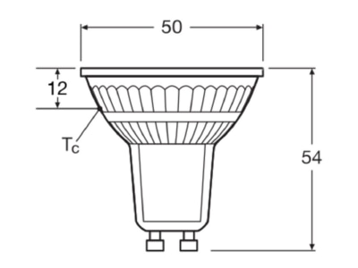 Ma�zeichnung Ledvance L PAR165036P3 7827 LED Reflektorlampe PAR16 GU10  827  36Gr 