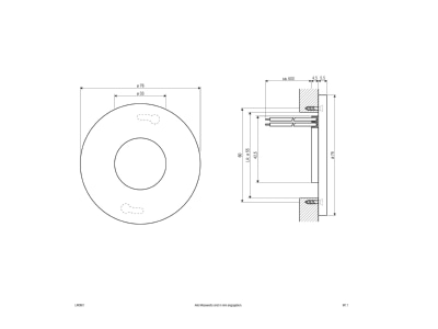 Ma�zeichnung EVN LR 0601 LED Einbauleuchte 12VDC 0 6W cw