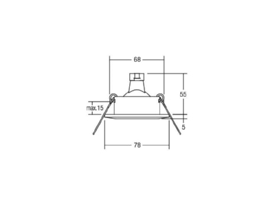 Mazeichnung Brumberg 00211702 Einbau Downlight 50W chr 2117 02