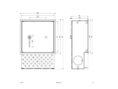 Dimensional drawing EVN EPK P21 Installation housing for luminaires