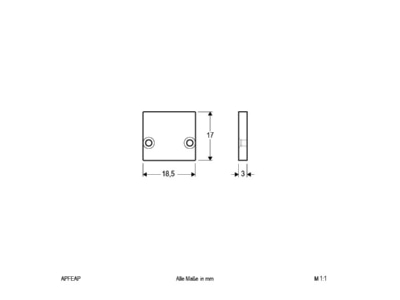 Dimensional drawing EVN APF EAP Accessory for light rope