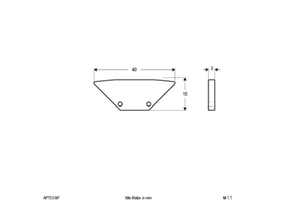 Dimensional drawing EVN APTE EAP Accessory for light rope