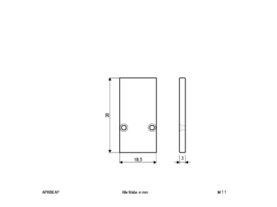 Dimensional drawing EVN APWB EAP Accessory for light rope