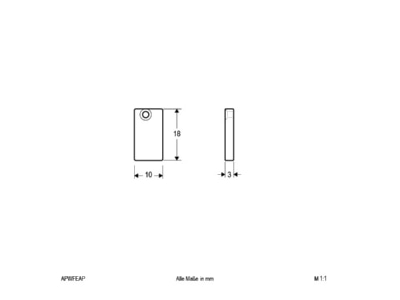 Dimensional drawing EVN APWF EAP Accessory for light rope
