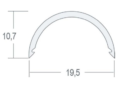 Dimensional drawing EVN RAM 100 Optical accessory for luminaires