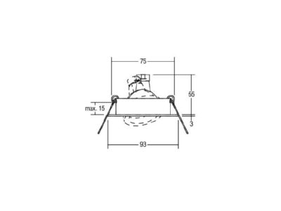 Mazeichnung Brumberg 00006925 NV Einbaustrahler GX5 3 50W alumatt 0069 25