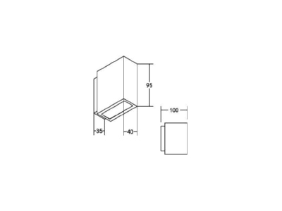 Ma�zeichnung Brumberg 10013173 LED Wandleuchte IP54 2x3W 230V strukturw 