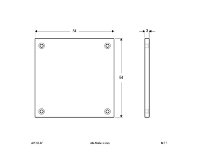 Dimensional drawing EVN AP EB EAP Accessory for light rope