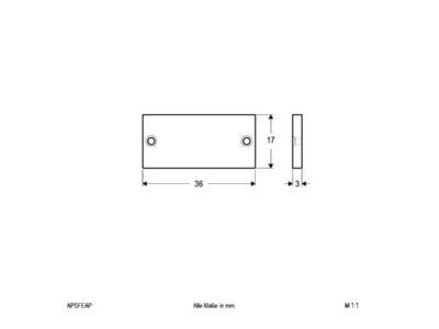 Dimensional drawing EVN AP SF EAP Accessory for light rope