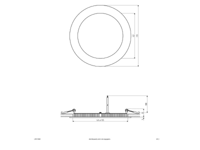 Ma�zeichnung EVN LPR 173 501 LED Einbau Panel 15W 350mA 4000K