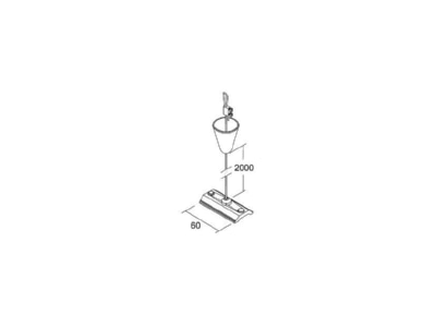 Dimensional drawing Brumberg 88115070 Suspension cable for luminaires
