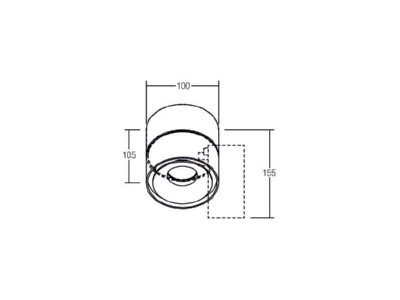 Ma�zeichnung Brumberg 12061073 LED Deckenspot 9 8W 3000K ws 675lm