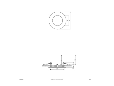Ma�zeichnung EVN LP R 083502 LED Einbau Panel si 5W 3000K 85mm rd 