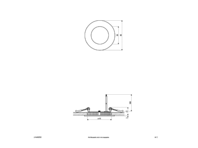 Ma�zeichnung EVN LP RW 083502 LED Einbau Panel ws 4W 3000K 85mm rd 