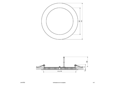 Ma�zeichnung EVN LP RW 173502 LED Einbau Panel ws 15W 3000K 172mm rd 