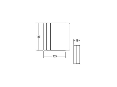 Ma�zeichnung Brumberg 10034183 LED Wandaufbauleuchte 3000K 230V schwarz