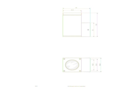 Ma�zeichnung EVN 484015N alu Wandanbauleuchte GU10 1 flg IP54
