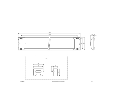 Mazeichnung EVN L12134840W nw LED Anbauleuchte 4000K 230V 110  IP20
