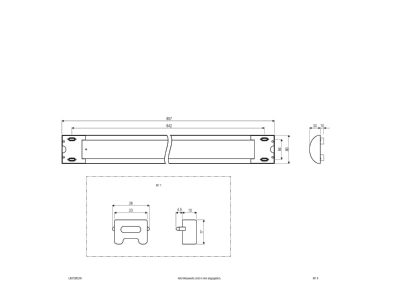 Mazeichnung EVN L8972802W ws LED Anbauleuchte 3000K 230V 110  IP20