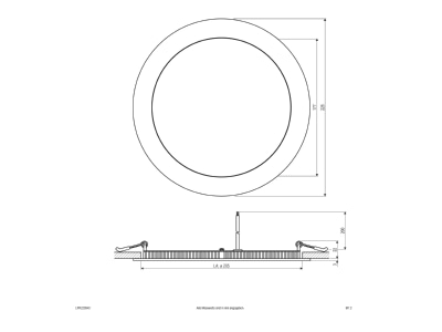 Ma�zeichnung EVN LPR223540 LED Einbaupanel IP20  4000K 1700lm