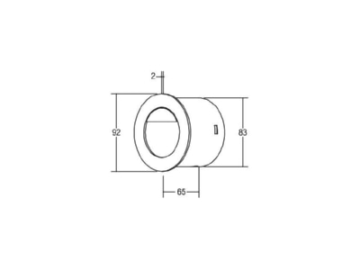 Mazeichnung Brumberg 10165253 LED Wandeinbauleuchte 350mA  alu matt