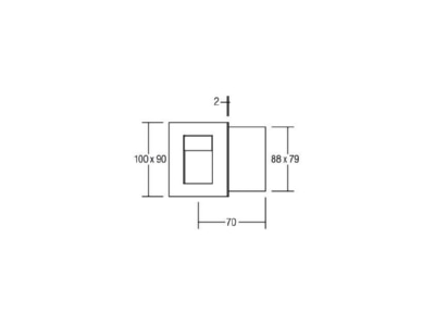 Mazeichnung Brumberg 10166223 LED Wandeinbauleuchte 350mA  edelstahl