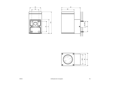 Ma�zeichnung EVN 484016N Wandanbauleuchte 1flg anth IP54 GU10 220 240V