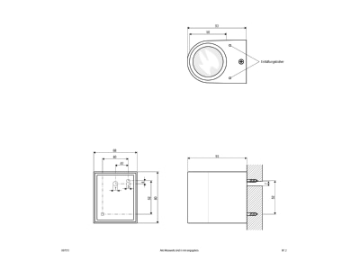 Ma�zeichnung EVN 637015 Wandanbauleuchte 1flg anth IP44 GU10 220 240V